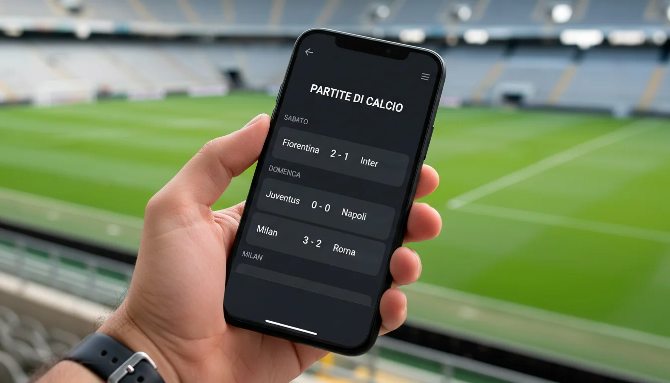 App mobile per scommesse calcio con interfaccia intuitiva