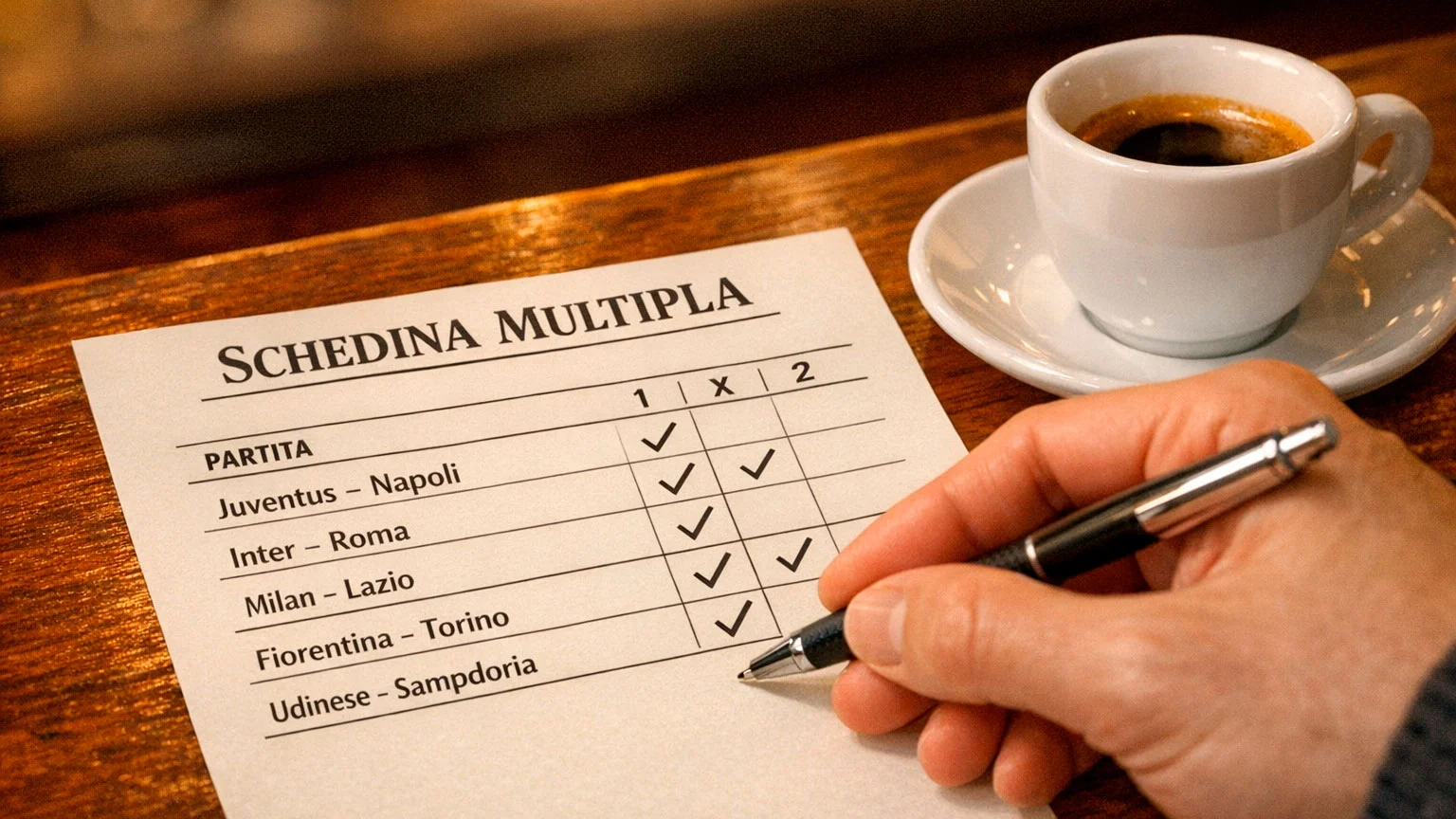 Scommesse multiple calcio schedina sistema